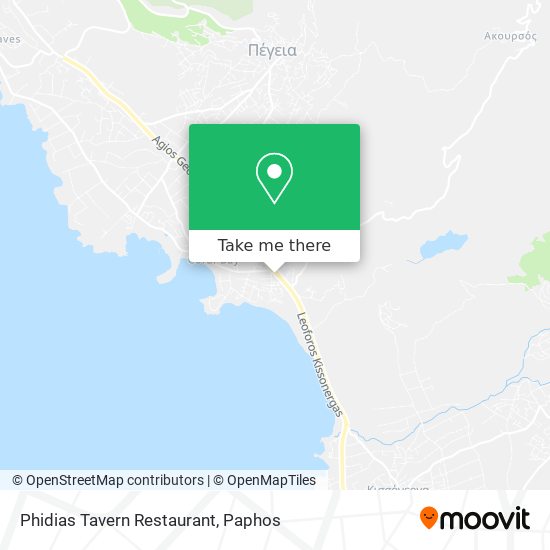 Phidias Tavern Restaurant map
