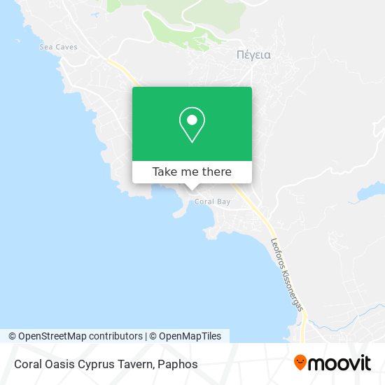 Coral Oasis Cyprus Tavern map
