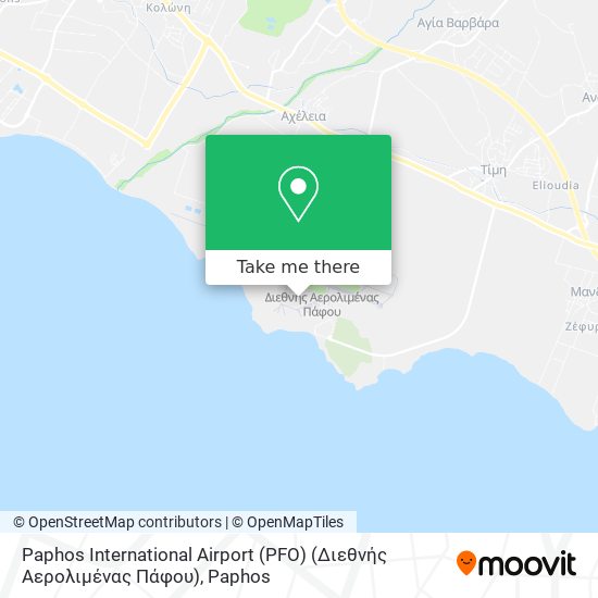 Paphos International Airport (PFO) (Διεθνής Αερολιμένας Πάφου) map