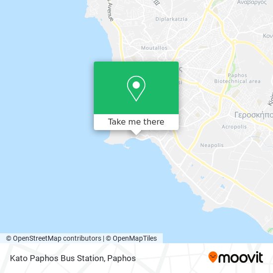 Kato Paphos Bus Station map