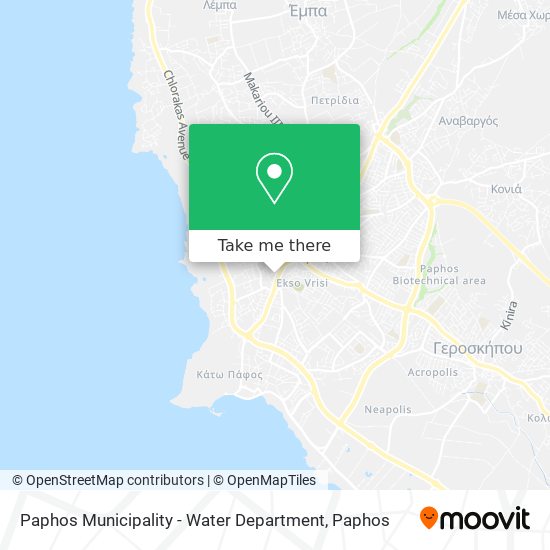 Paphos Municipality - Water Department map