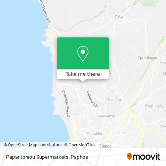 Papantoniou Supermarkets map
