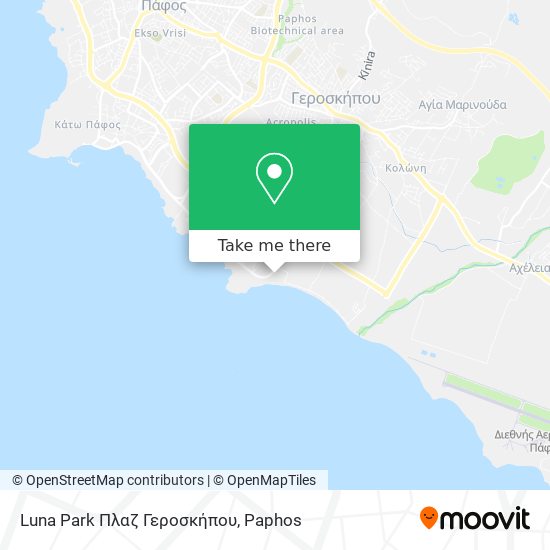 Luna Park Πλαζ Γεροσκήπου map