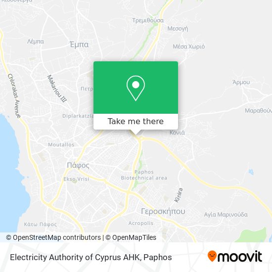 Electricity Authority of Cyprus ΑΗΚ map