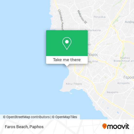 Faros Beach map