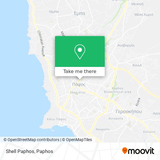 Shell Paphos map