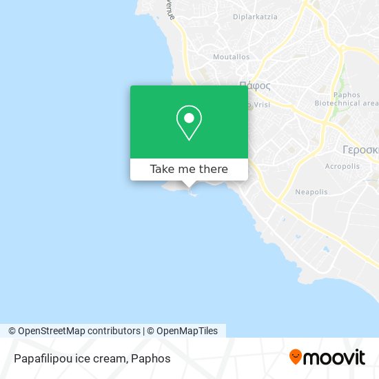 Papafilipou ice cream map