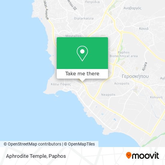 Aphrodite Temple map