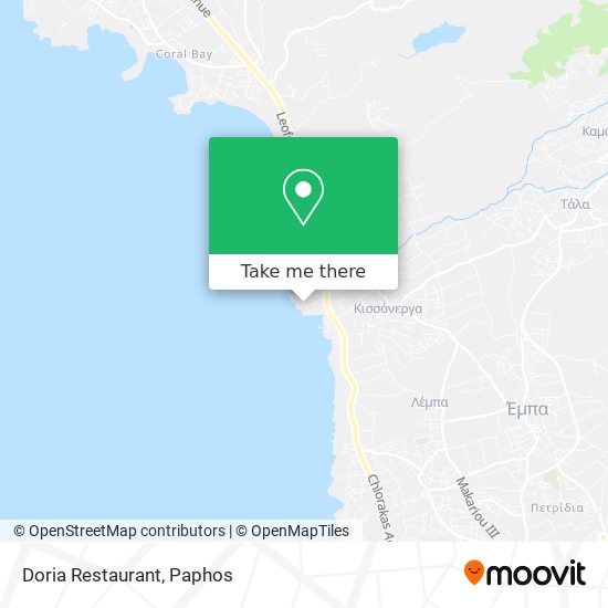 Doria Restaurant map