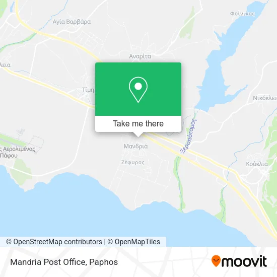 Mandria Post Office map
