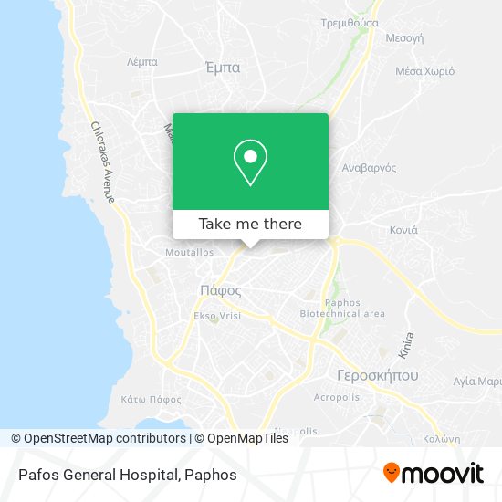 Pafos General Hospital map