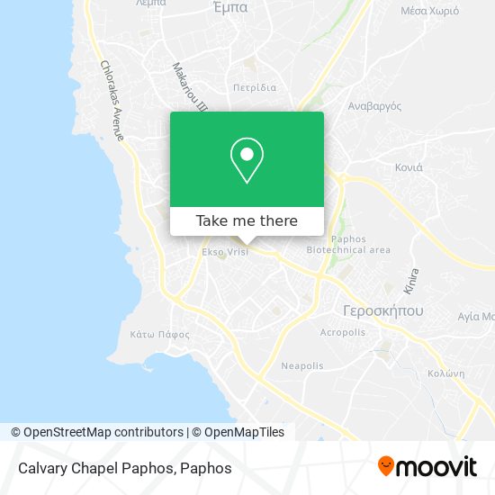 Calvary Chapel Paphos map