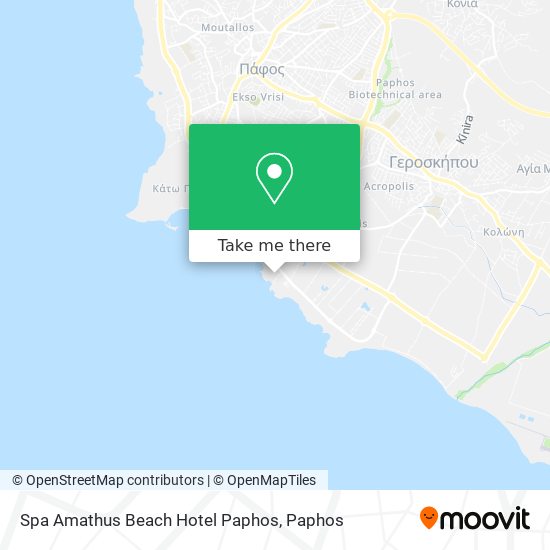 Spa Amathus Beach Hotel Paphos map