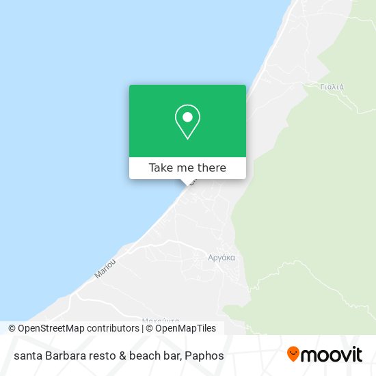 santa Barbara resto & beach bar map