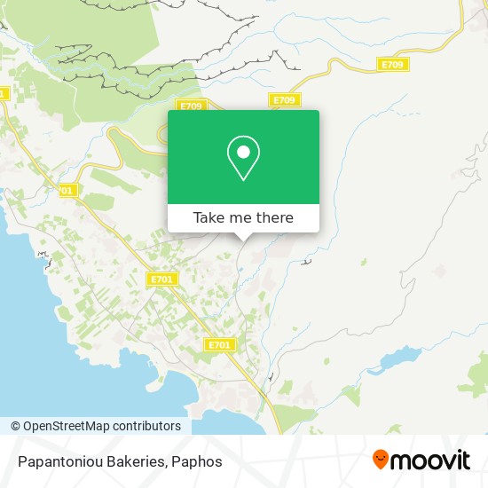 Papantoniou Bakeries map