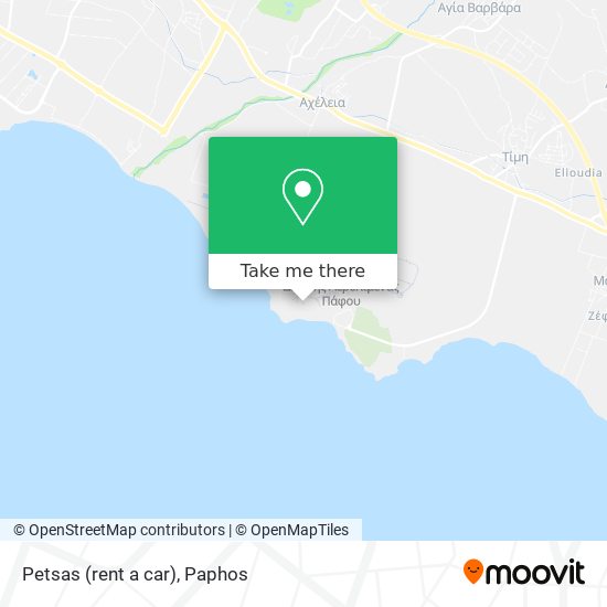 Petsas (rent a car) map