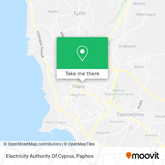 Electricity Authority Of Cyprus map