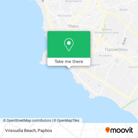 Vrisoudia Beach map
