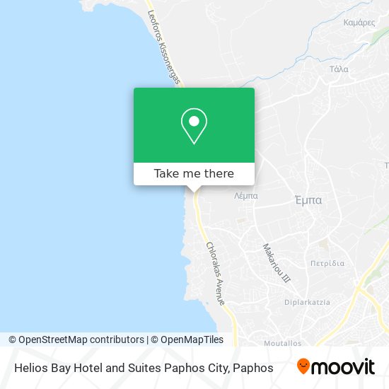 Helios Bay Hotel and Suites Paphos City map