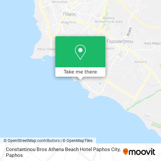 Constantinou Bros Athena Beach Hotel Paphos City map