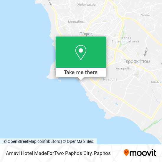 Amavi Hotel MadeForTwo Paphos City map