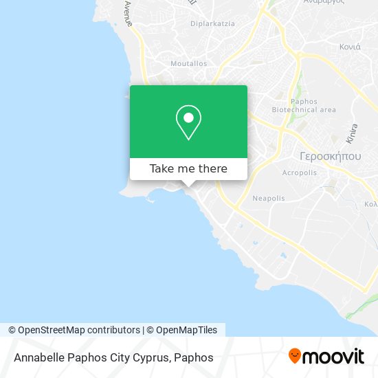 Annabelle Paphos City Cyprus map