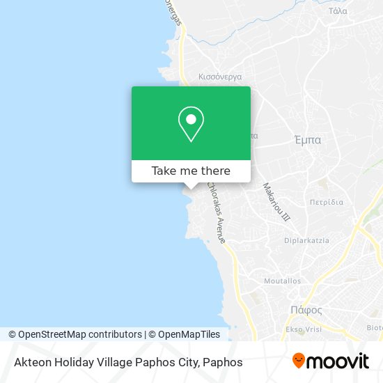 Akteon Holiday Village Paphos City map