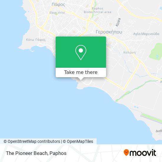 The Pioneer Beach map