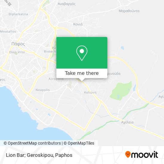 Lion Bar; Geroskipou map