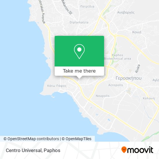 Centro Universal map
