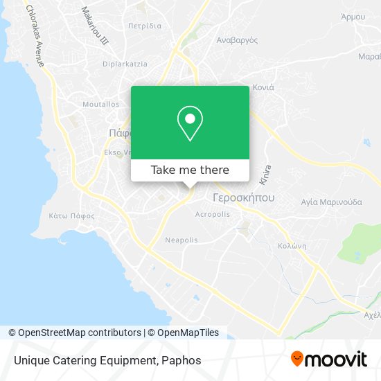 Unique Catering Equipment map