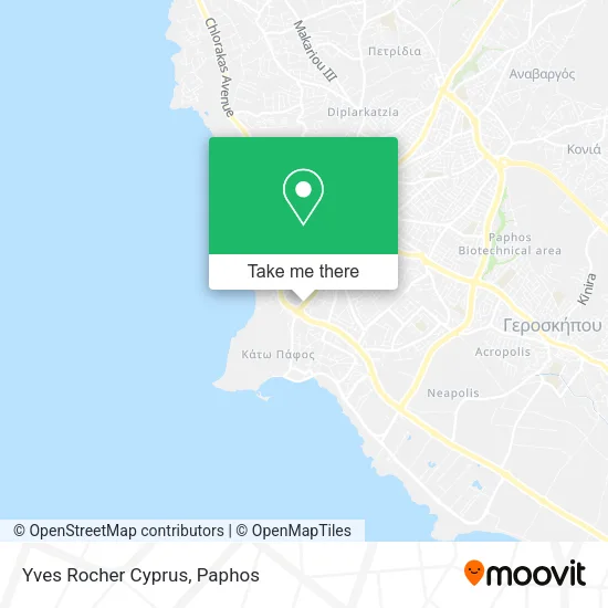 Yves Rocher Cyprus map