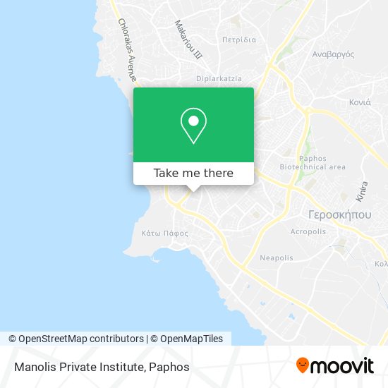 Manolis Private Institute map