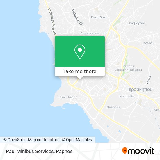 Paul Minibus Services map