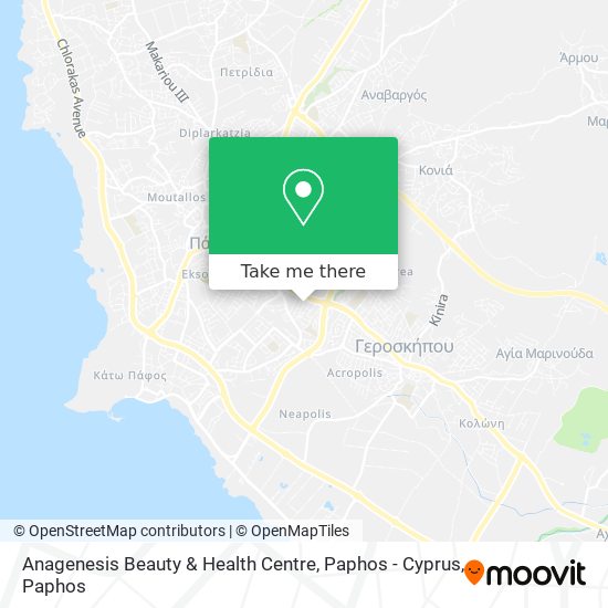 Anagenesis Beauty & Health Centre, Paphos - Cyprus map