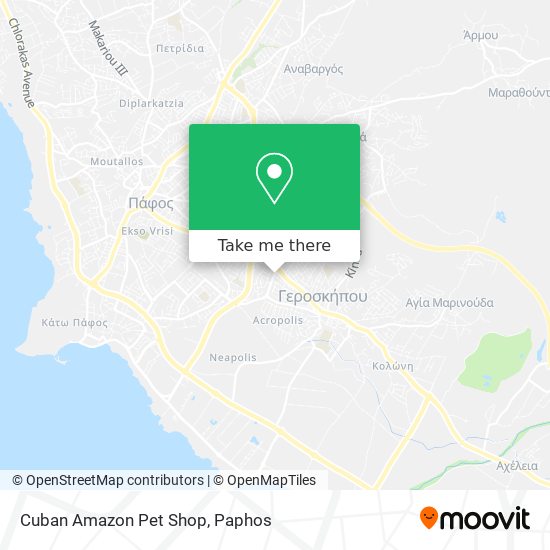 Cuban Amazon Pet Shop map