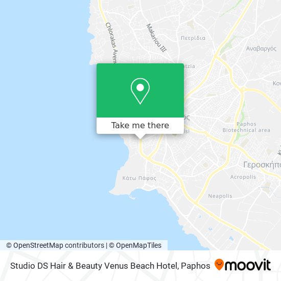 Studio DS Hair & Beauty Venus Beach Hotel map