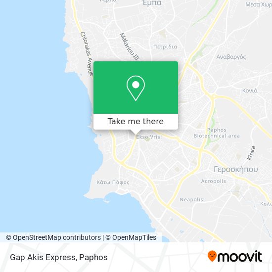 Gap Akis Express map