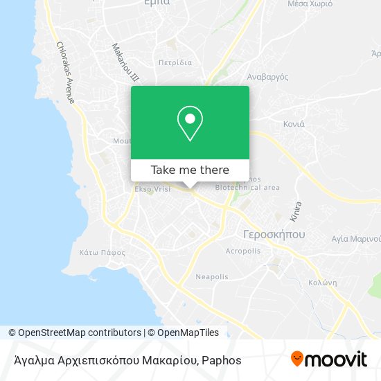 Άγαλμα Αρχιεπισκόπου Μακαρίου map