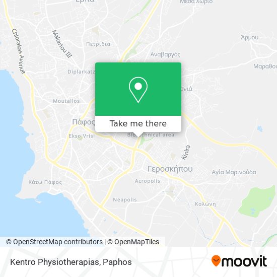 Kentro Physiotherapias map