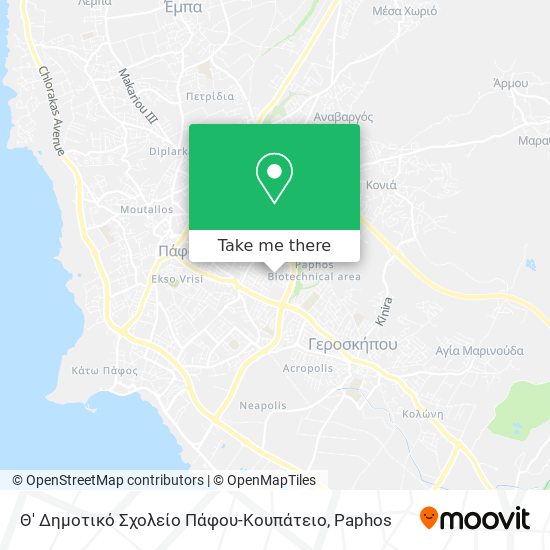 Θ' Δημοτικό Σχολείο Πάφου-Κουπάτειο map