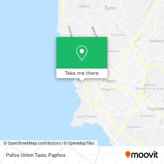 Pafos Union Taxis map