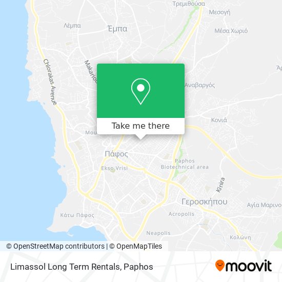Limassol Long Term Rentals map