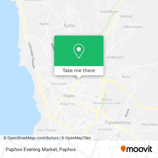 Paphos Evening Market map