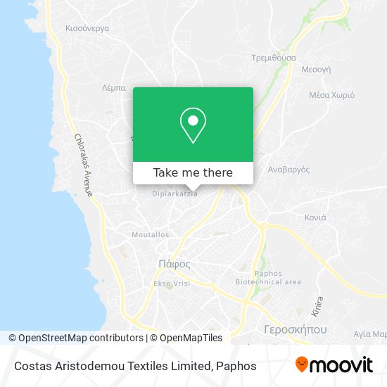 Costas Aristodemou Textiles Limited map