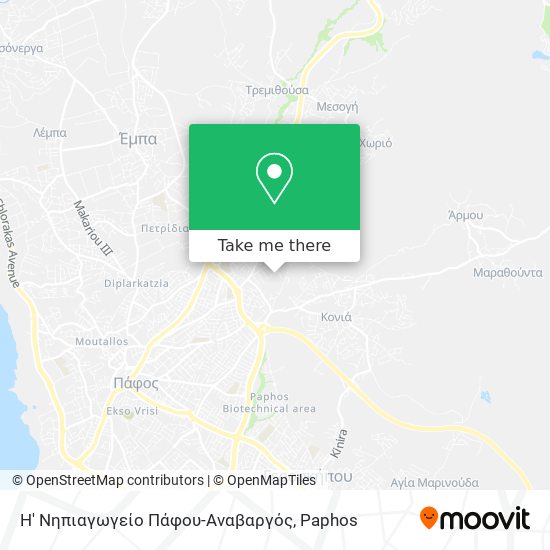 Η' Νηπιαγωγείο Πάφου-Αναβαργός map