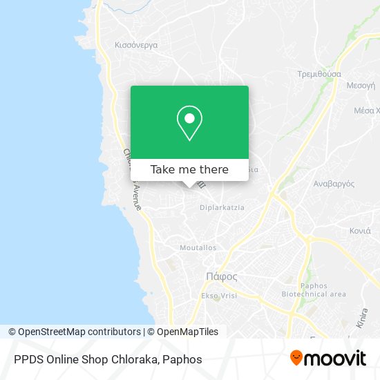 PPDS Online Shop Chloraka map