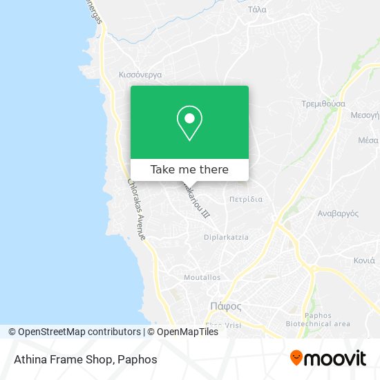 Athina Frame Shop map