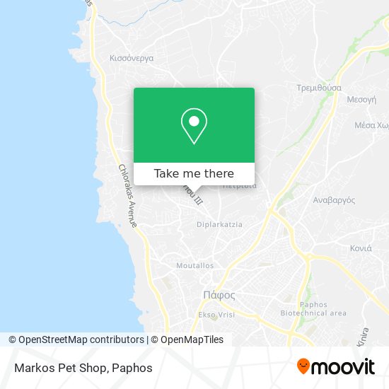 Markos Pet Shop map