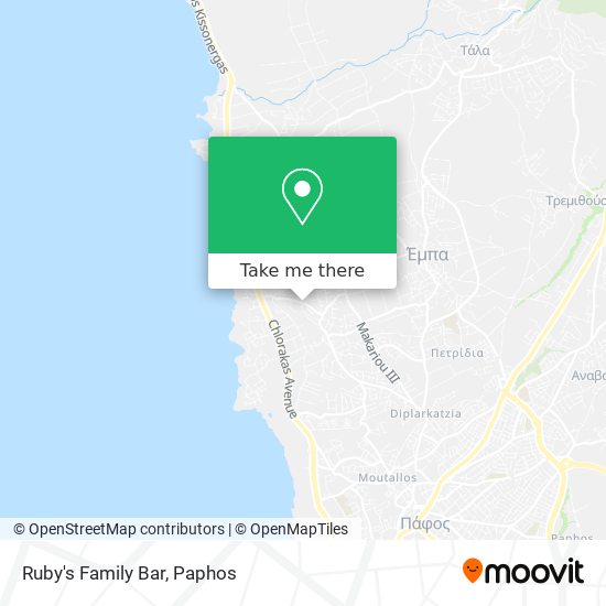 Ruby's Family Bar map